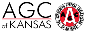 A logo for the agc of kansas and the fire associated general contractors of america
