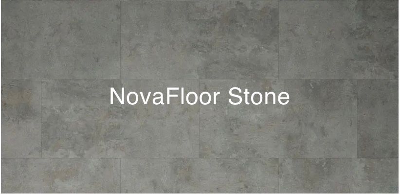 A picture of a concrete floor with the words nova floor stone written on it.