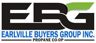 Earlville Buyers Group Inc. propane co-op logo in black, green, and blue