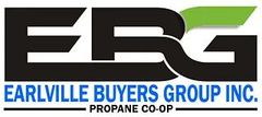 Earlville Buyers Group Inc. propane co-op logo in black, green, and blue