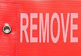 Remove before flight lables