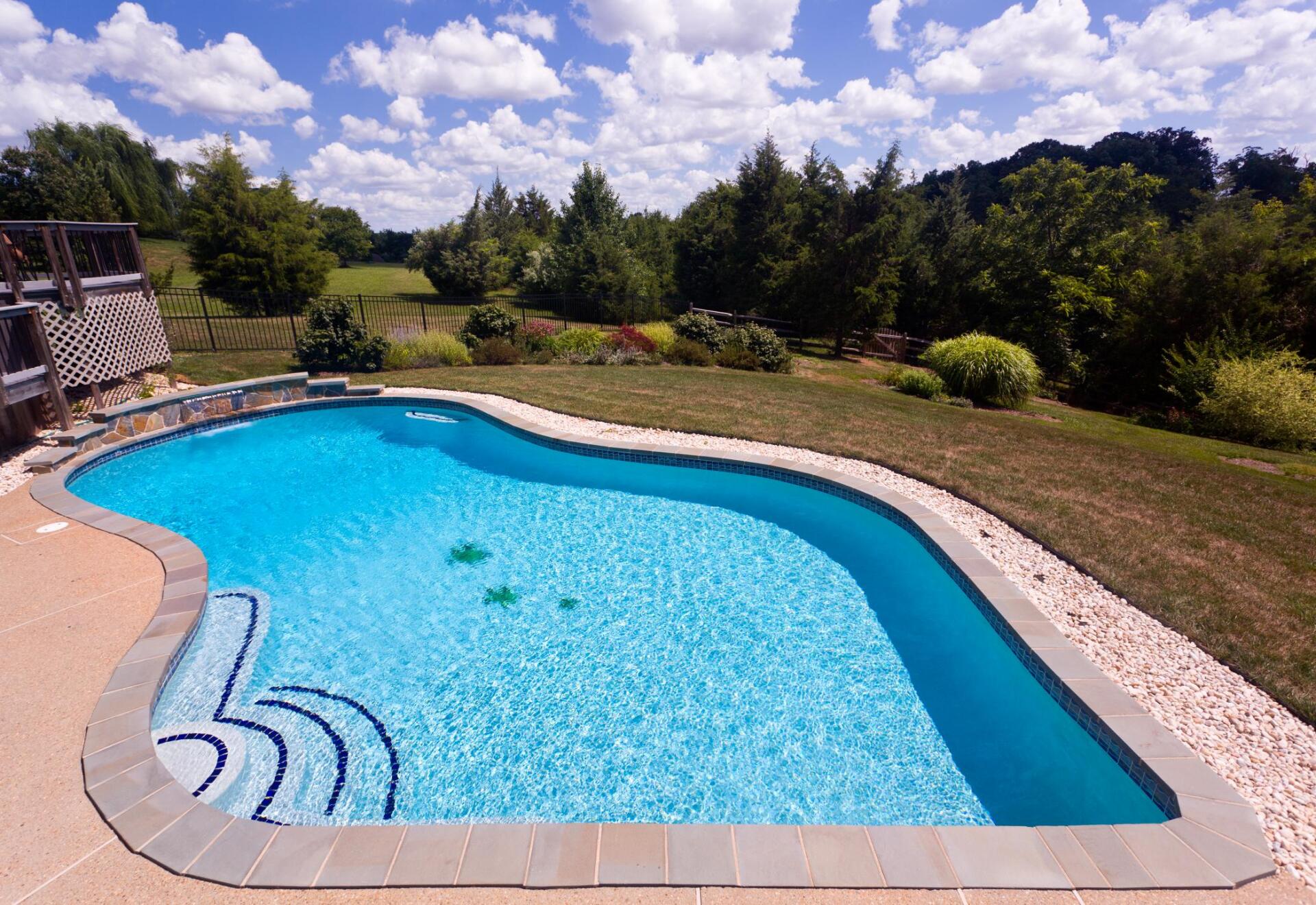 newly built outdoor pool