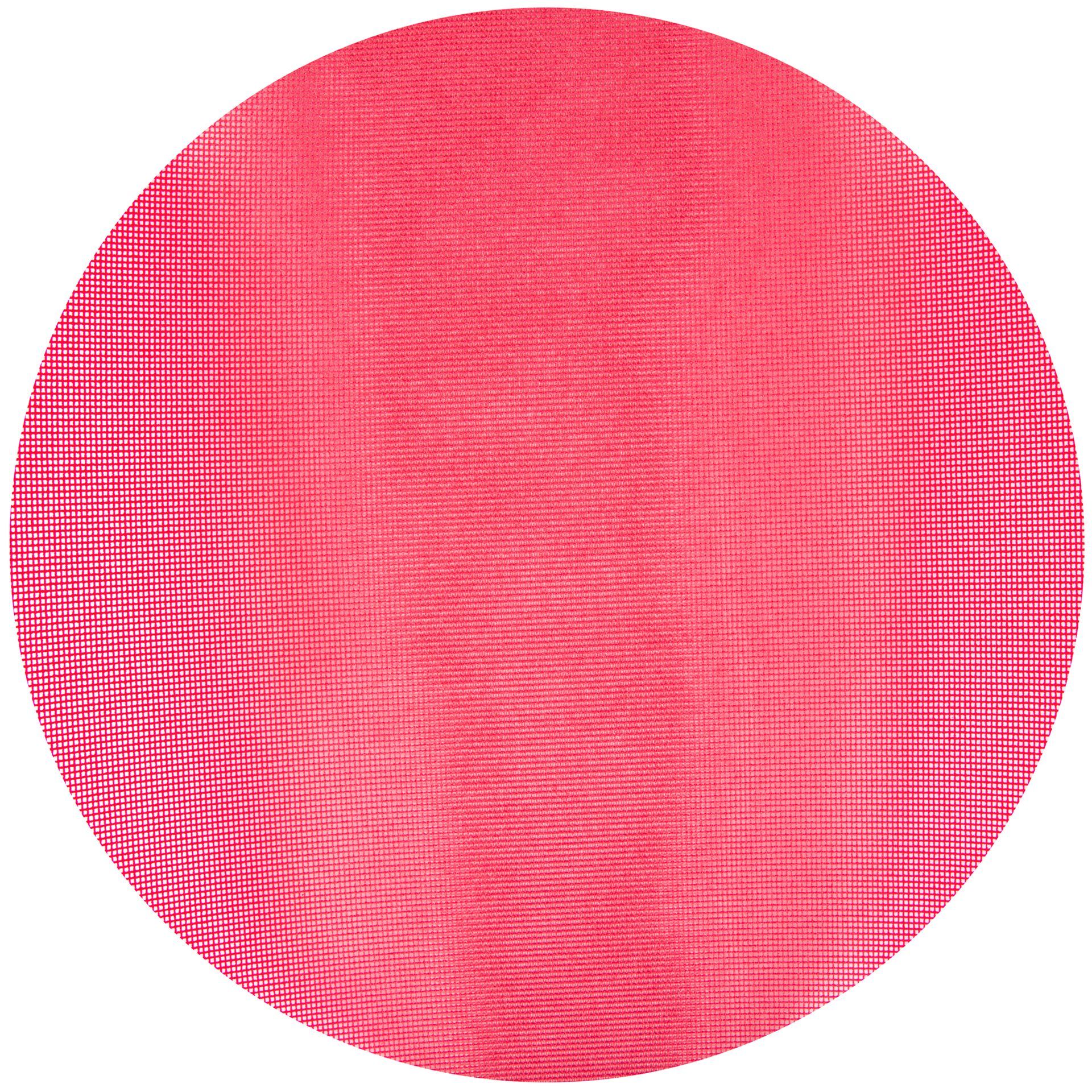 A close up of a pink circle on a white background