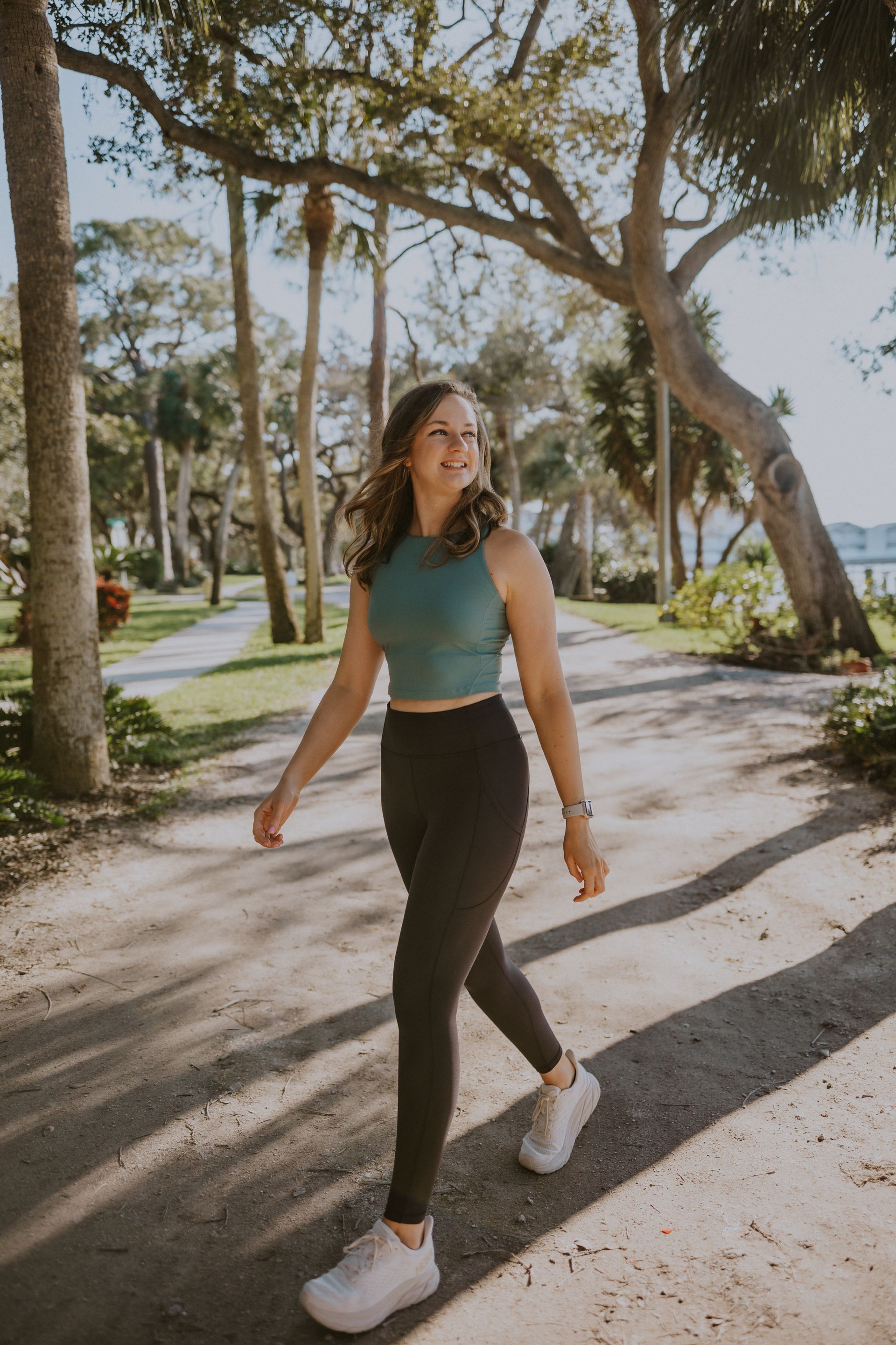 Lauren Bauer walking in park