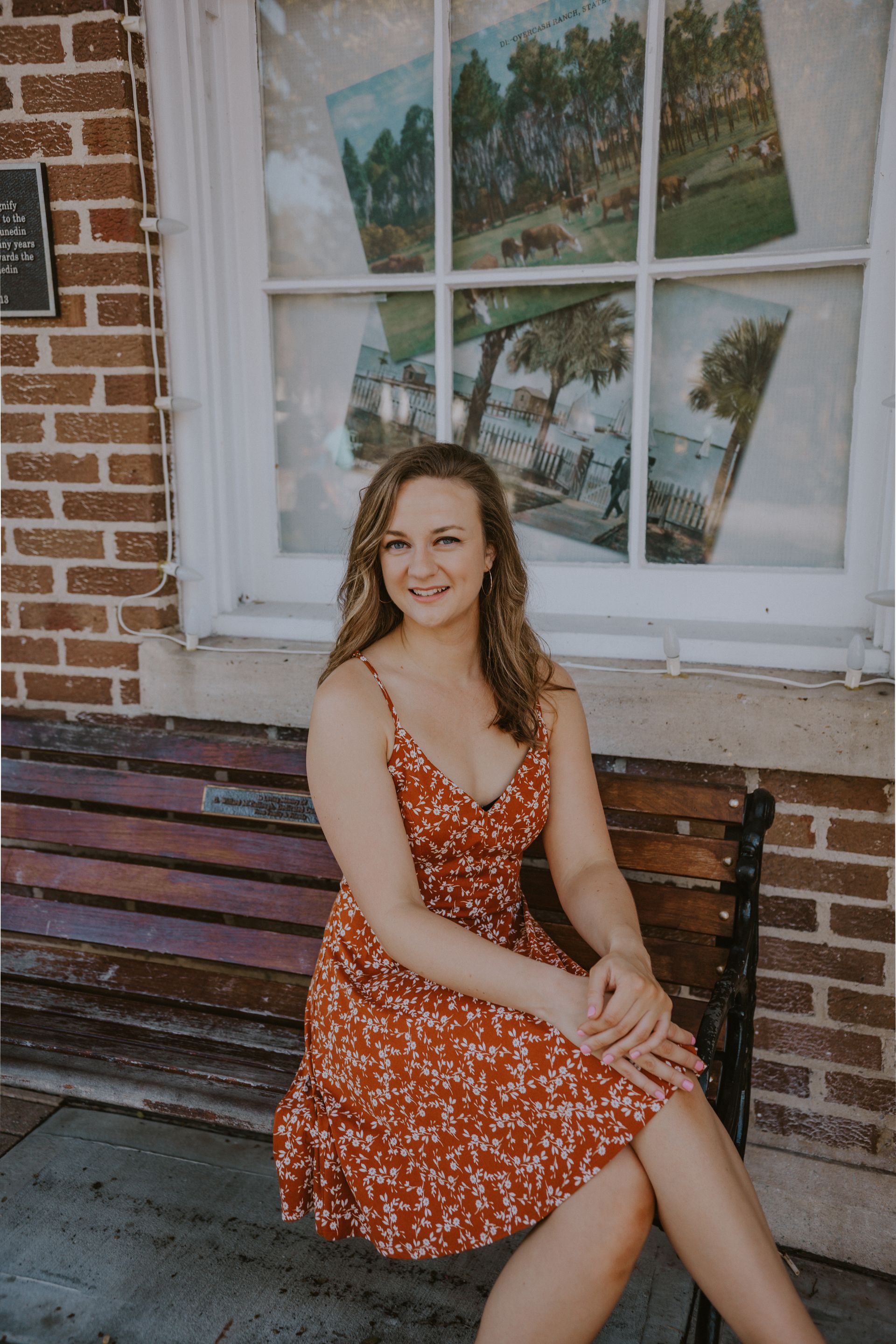 Lauren Bauer on bench
