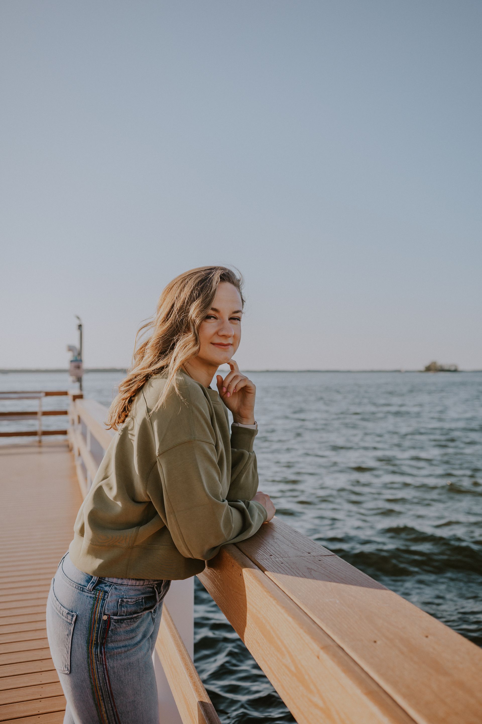 Lauren Bauer on fishing pier