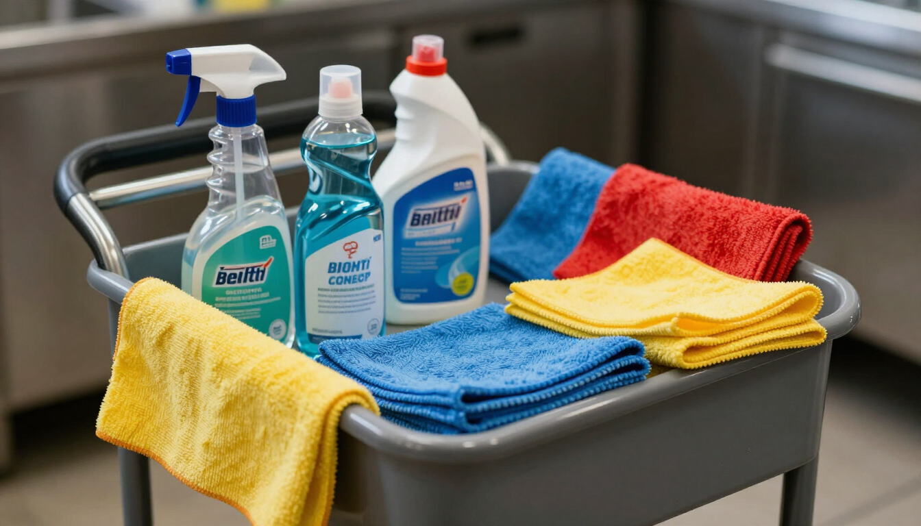 Cleaning supplies and equipment