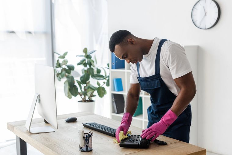 professional cleaning man
