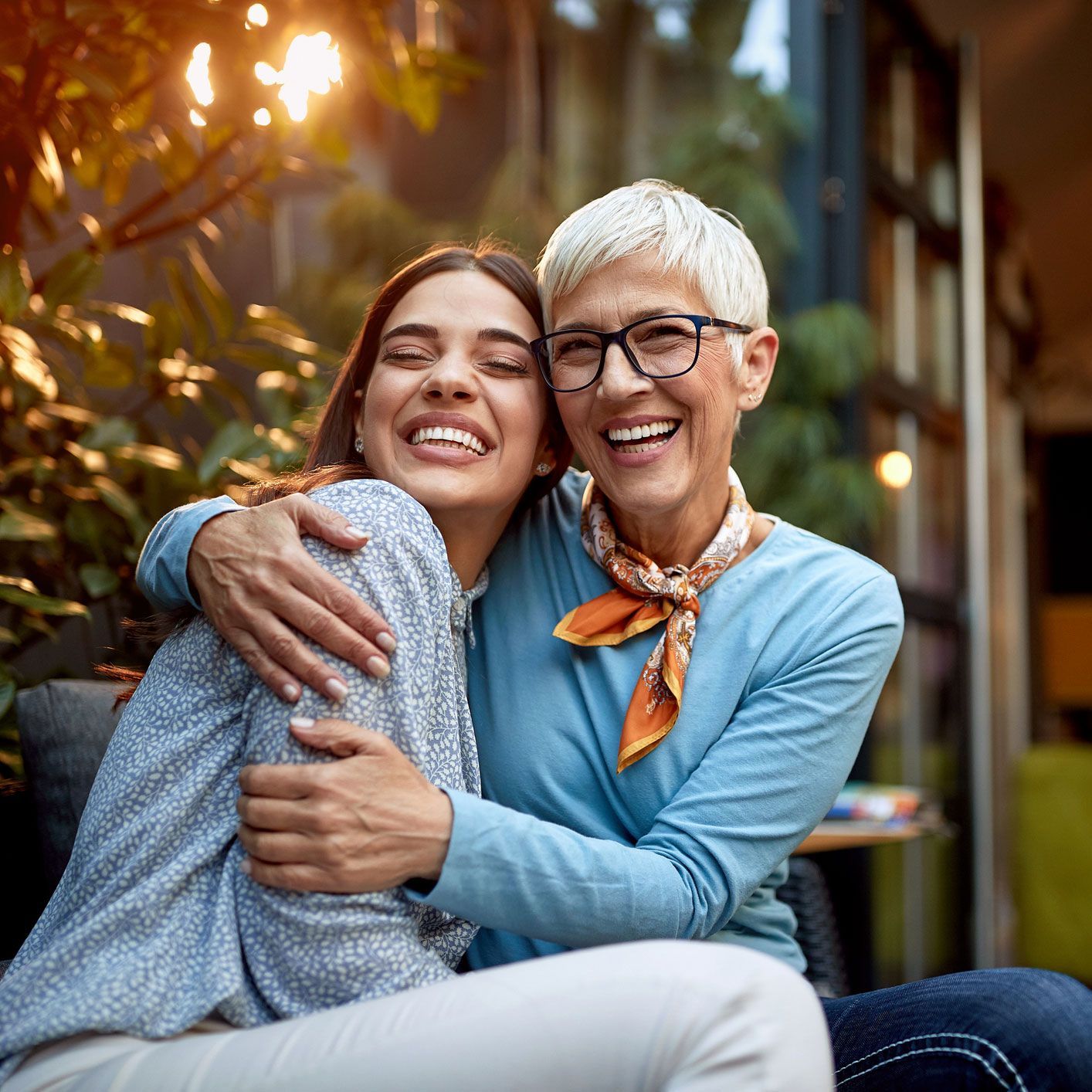 A Mother and Daughter Are Hugging Each Other — Marlton, NJ — Luna Lymphatic Care