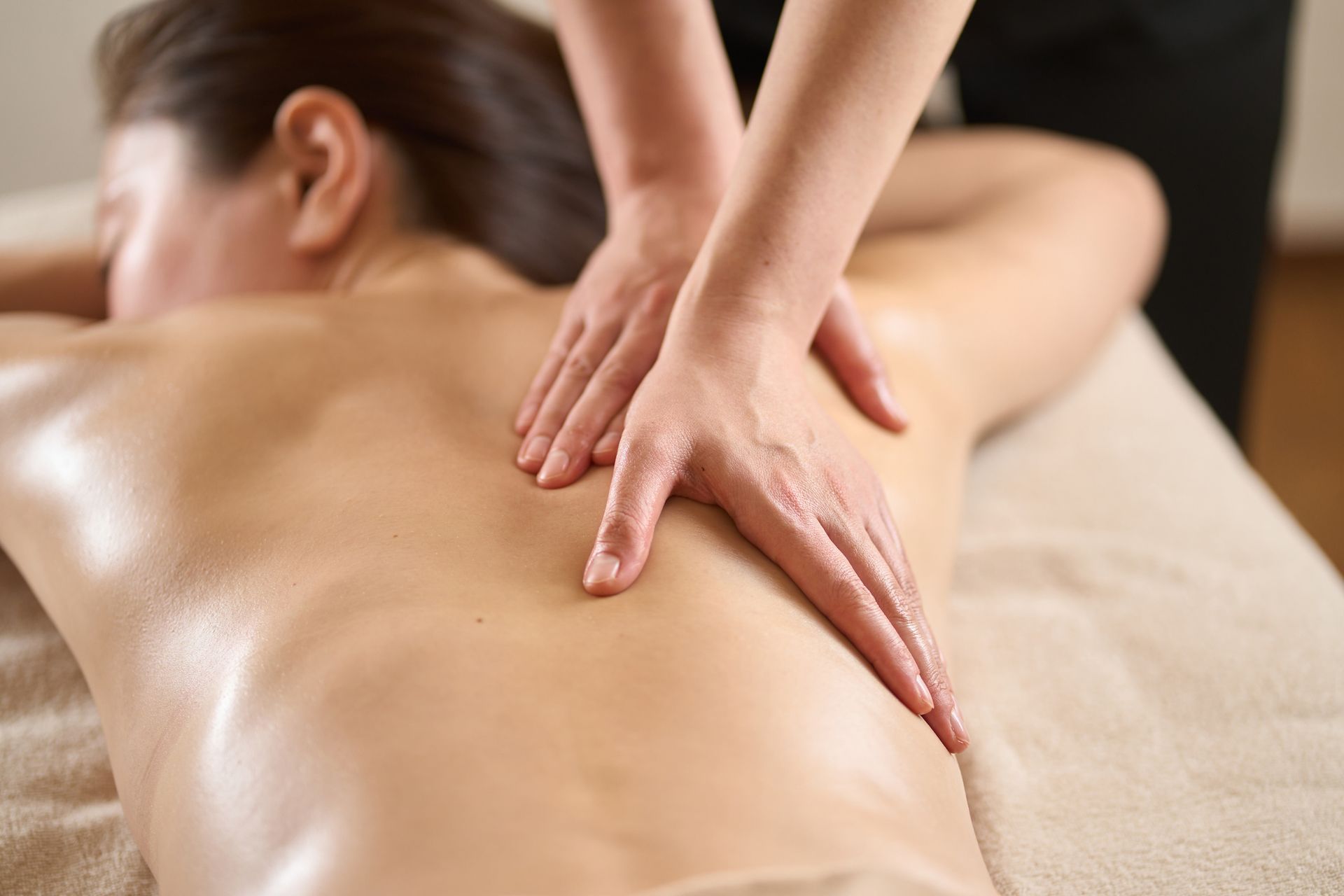 Woman Is Getting a Massage — Marlton, NJ — Luna Lymphatic Care