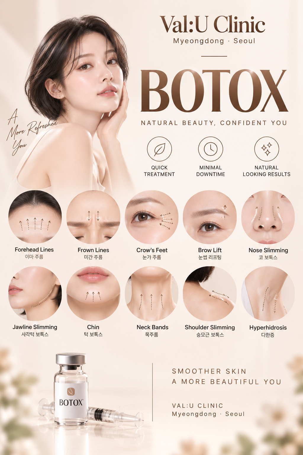 Cheekbones Botox treatment at Val:U Clinic Myeongdong Cheekbones Botox treatment at Val:U Clinic Myeongdong