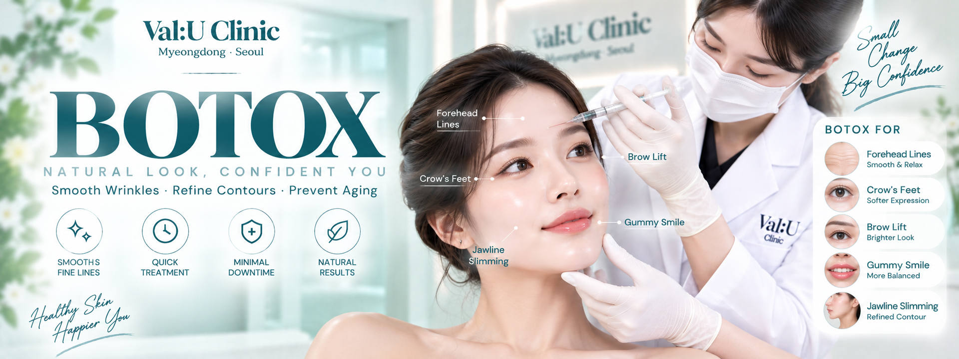 Cheekbones Botox in Myeongdong, Seoul – Val:U Clinic Cheekbones Botox in Myeongdong, Seoul – Val:U Clinic