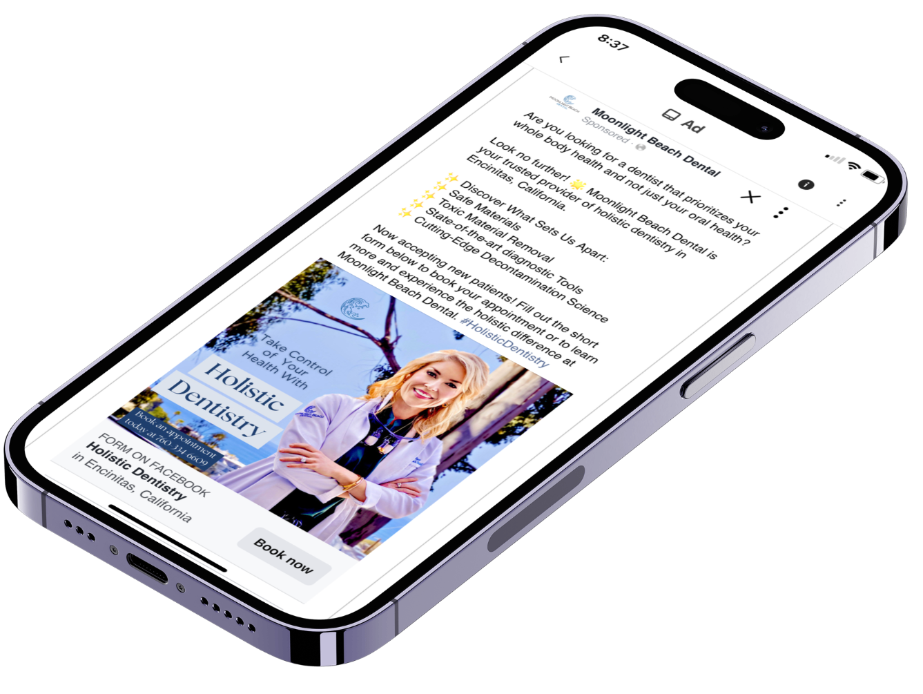 A cell phone with a picture of a woman on the screen.