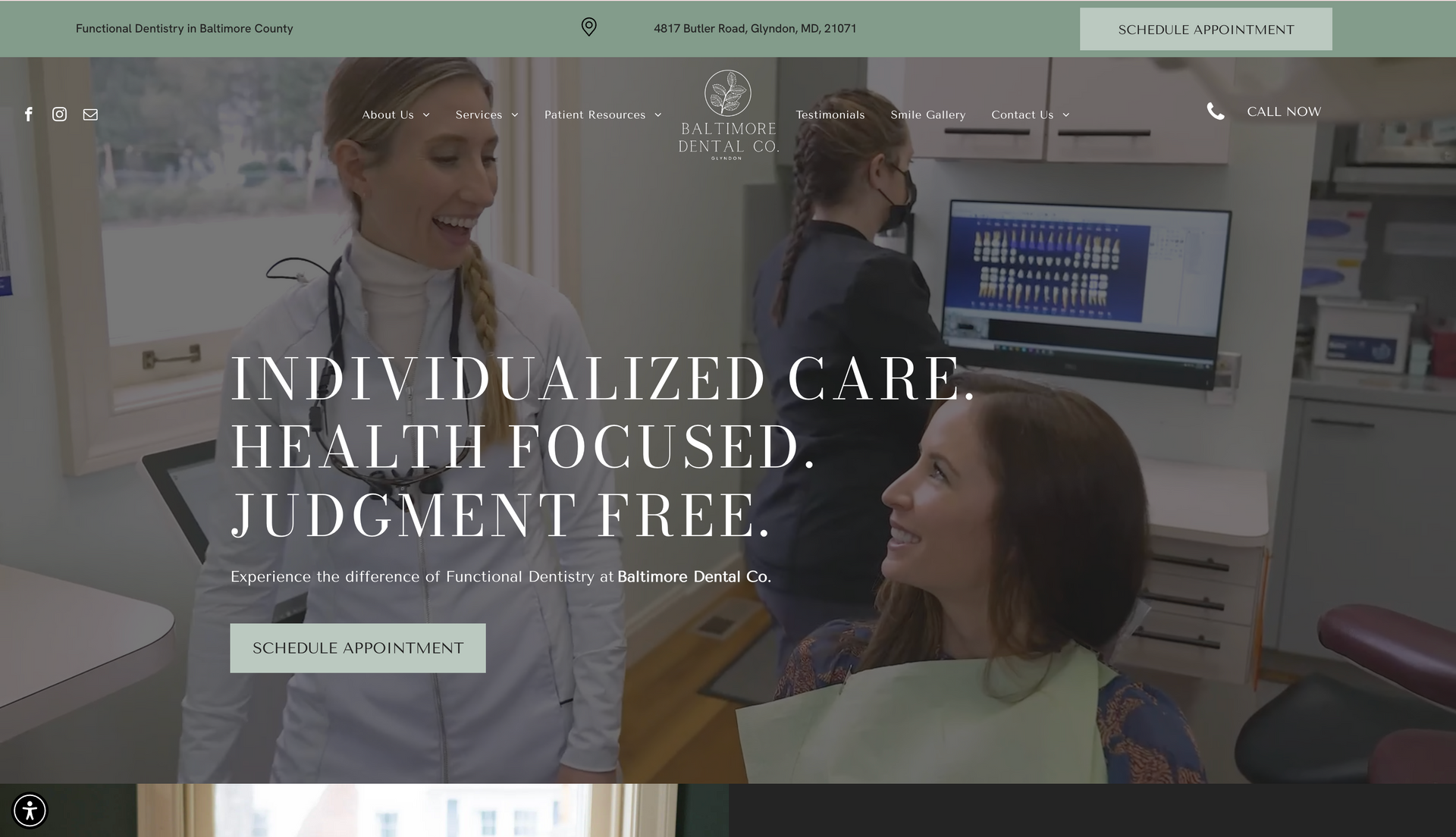 The plaza facial surgery website shows a picture of a man and woman.