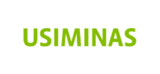 Um logotipo verde para usminas em um fundo branco