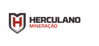 O logotipo da herculano mineralacao é um escudo com a letra ah nele.