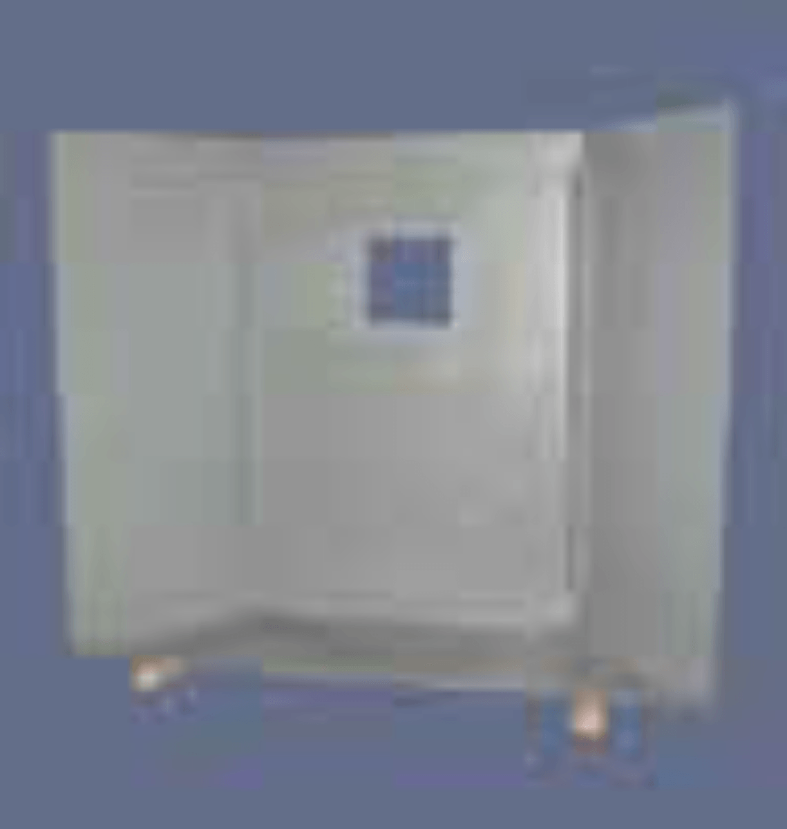 NIJ Level IV Fixed 3-sided angled barrier w/sliding GP and floor plate.