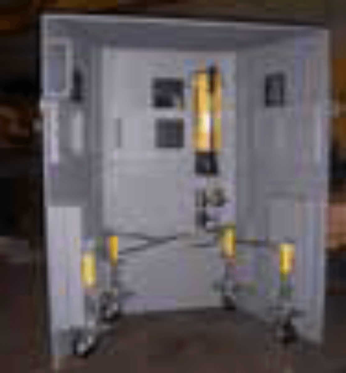 NIJ Level IV Mobile 3-sided bunker w/view ports, sliding GP's and retractable casters activated by hydraulic pumps.