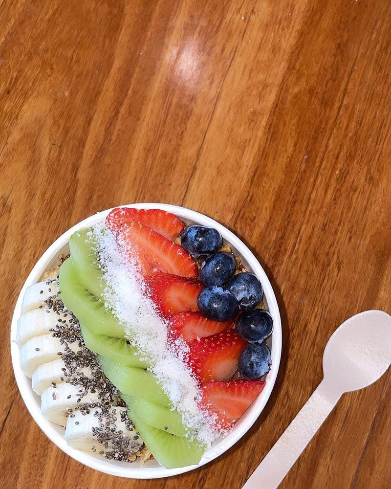 Acai Bowl with Fruit & Coconut Toppings — Quench Juice Bar in Fortitude Valley, QLD