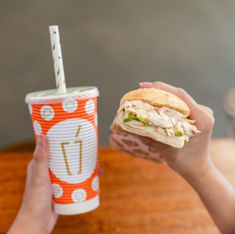 Juice and Chicken & Avocado Focaccia — Quench Juice Bar in Fortitude Valley, QLD