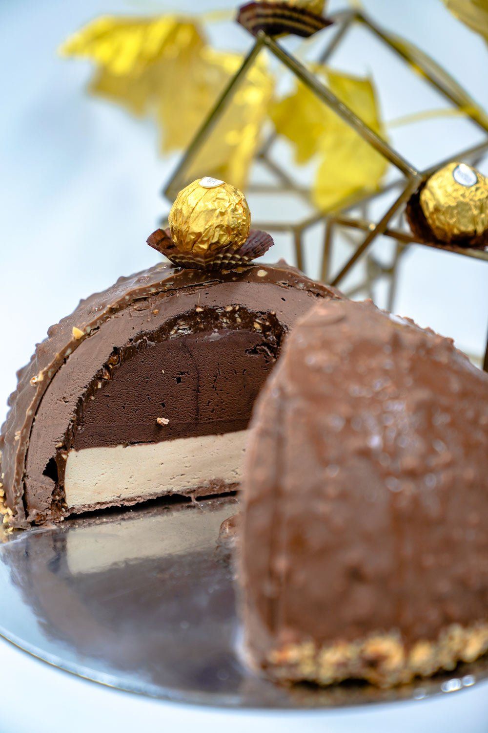 Sliced Ferrero Rocher Gelato Cake — Quench Juice Bar in Fortitude Valley, QLD