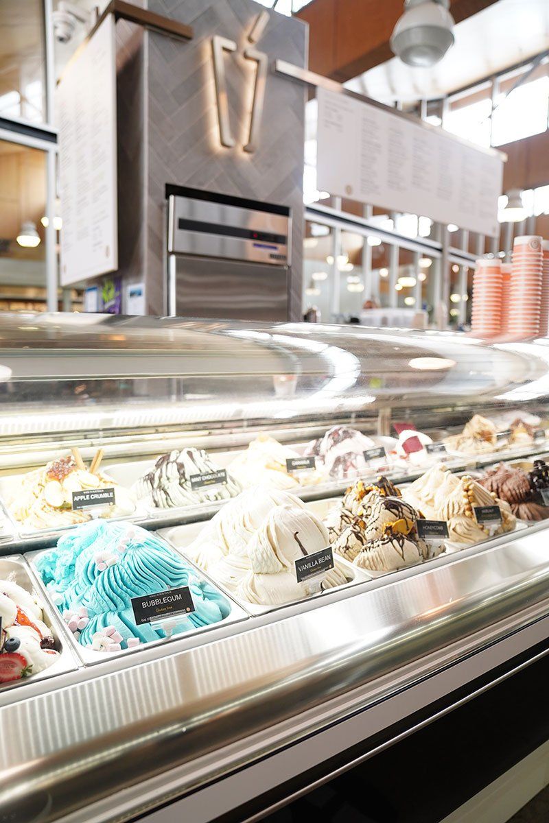 Gelato & Sorbet in Display Fridge — Quench Juice Bar in Fortitude Valley, QLD