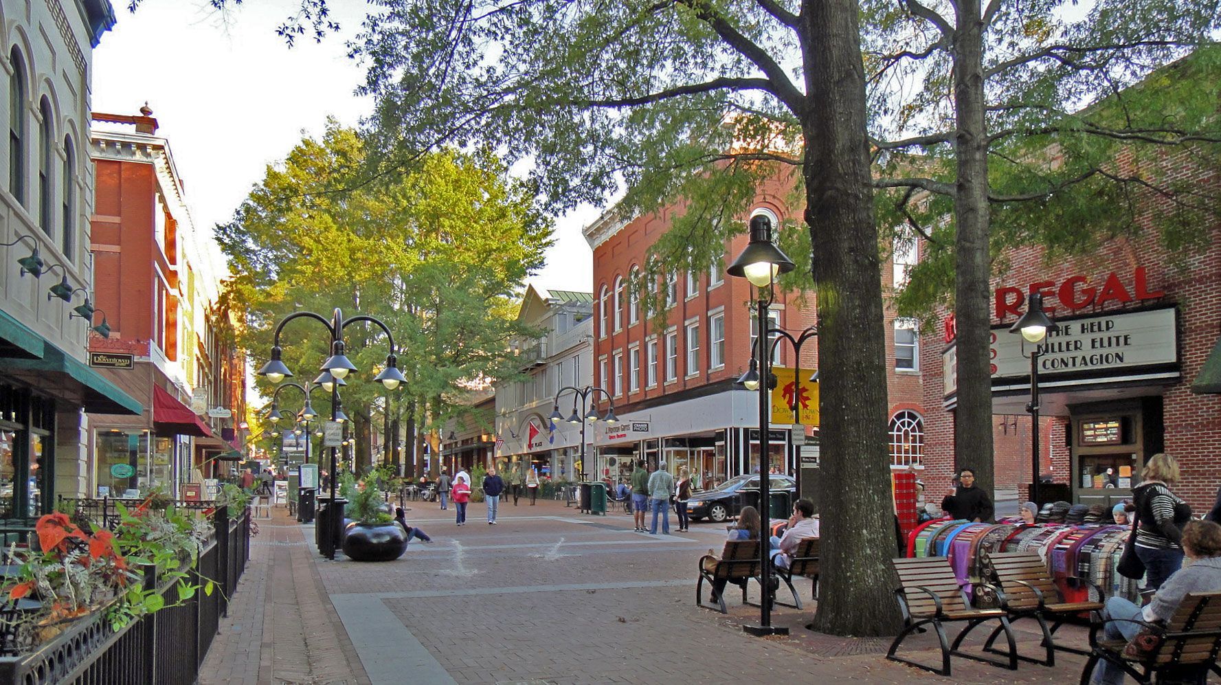 Photos of the downtown mall in Charlottesville, VA. PC: Payton Chung.