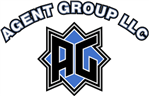 AG logo with blue and black stylized letters under curved text reading “Agent Group LLC”