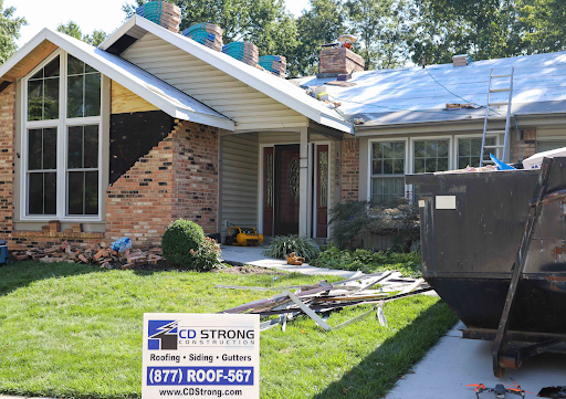 CD Strong Construction installing a new roof