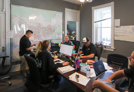 The CD Strong Construction team during a meeting
