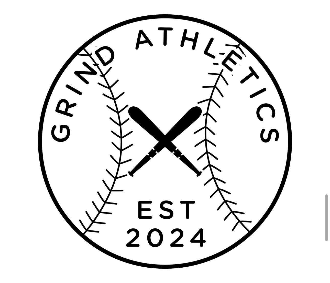 A black and white logo for grind athletics