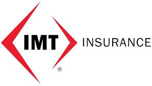 IMT Insurance logo with red diamond and black text on white background