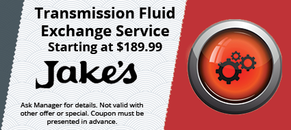 An advertisement for transmission fluid exchange service starting at $ 189.99