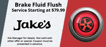 A brake fluid flush service starting at $ 79.99 at jake 's