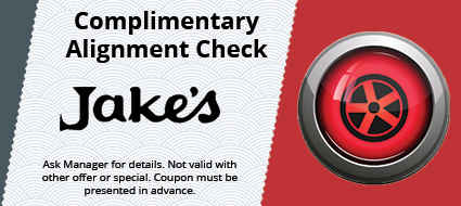 A complimentary alignment check for jake 's car