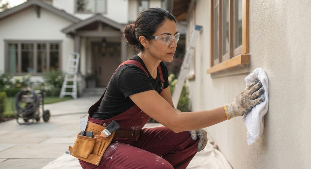 Polishing the paint by Hanford Painters