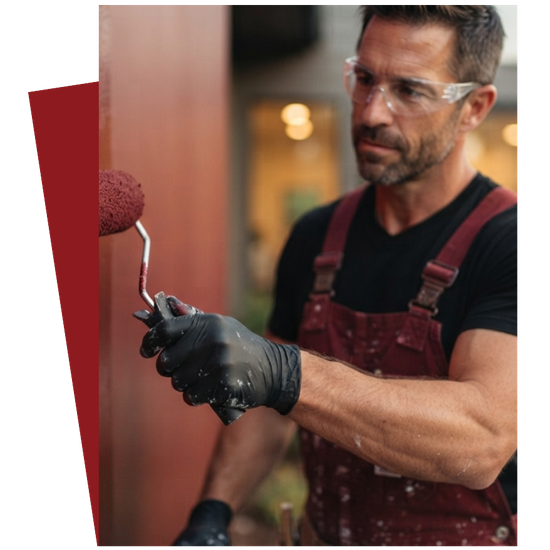 Hanford Painters using professional painting equipment on site