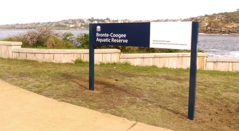 A Blue and White Sign That Says Bowie Cooper Hazardous Reserve — Sign Media Solutions in Ballina, NSW