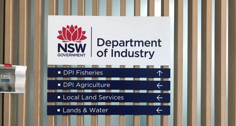 A Sign That Says Department of Industry on It — Sign Media Solutions in Ballina, NSW