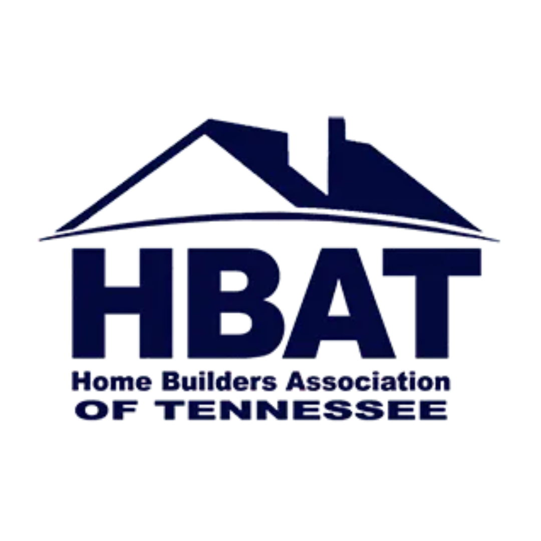 HBAT Home Builders Association of Tennessee logo with navy house roof icon
