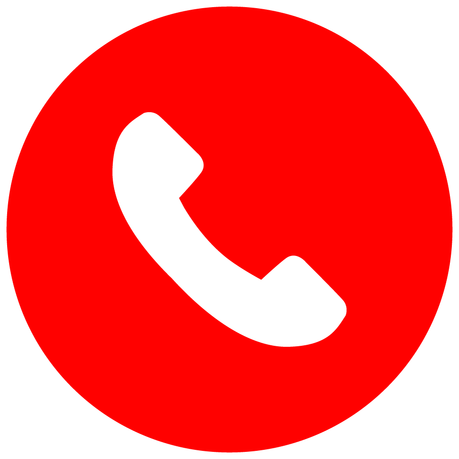 A red circle with a white phone icon inside of it
