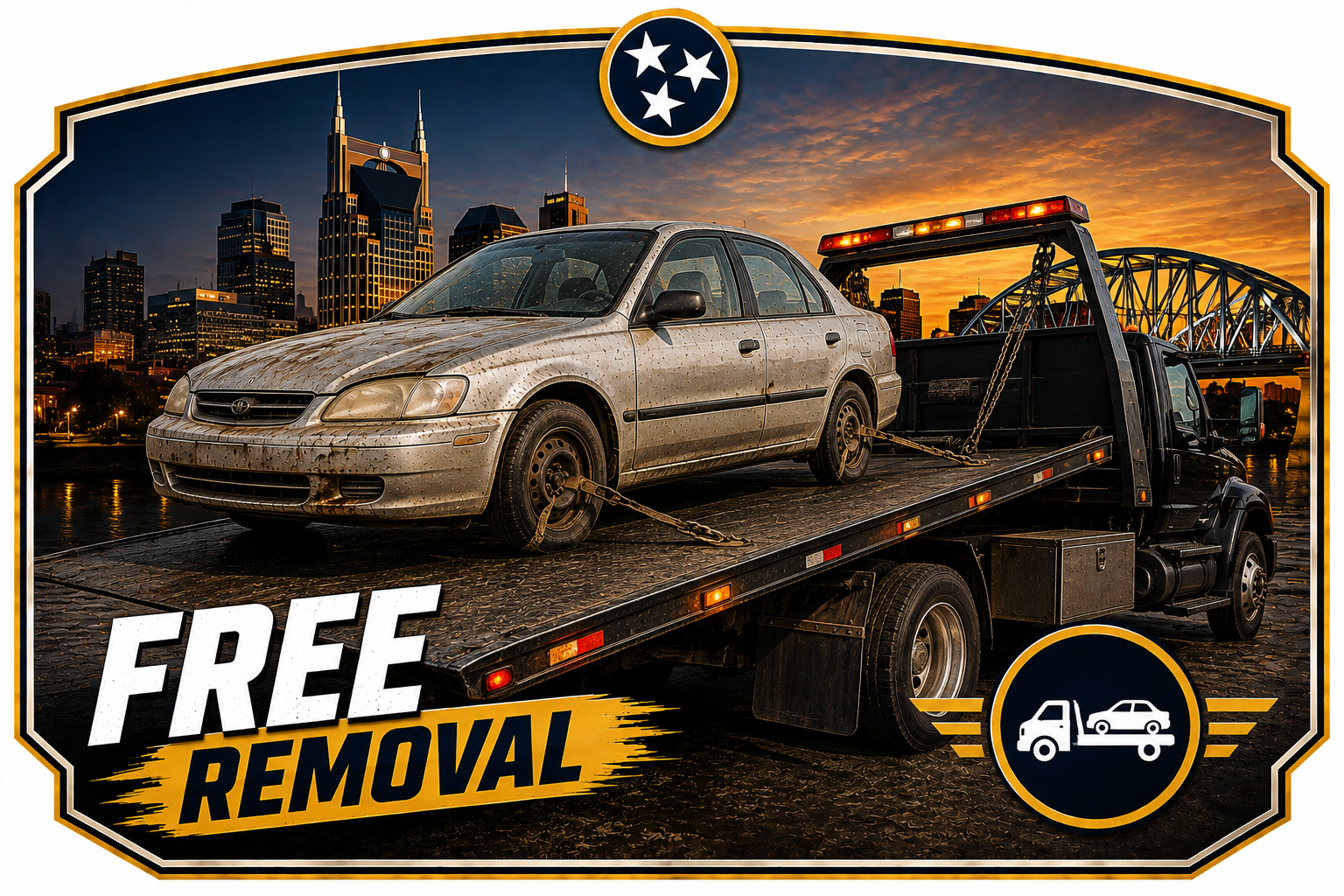 Free junk car removal in Nashville by AG Towing and Recovery