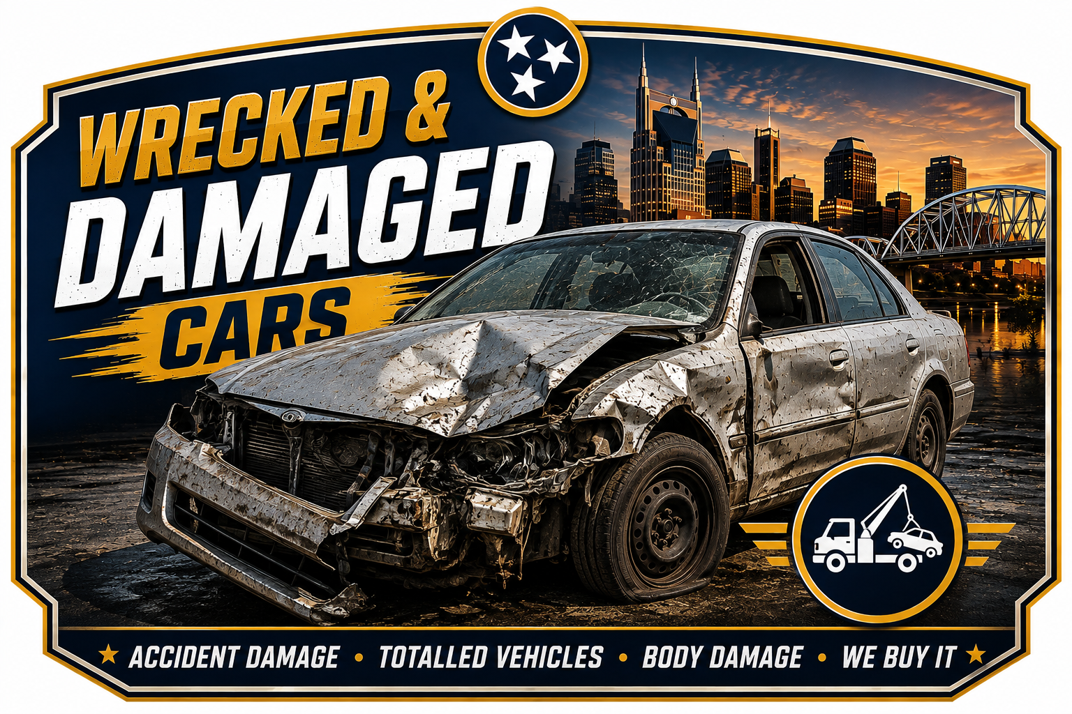 Sell a wrecked or accident damaged car for cash in Nashville