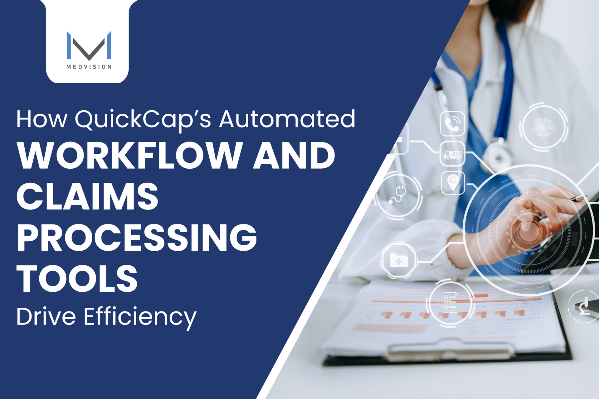 A physician using healthcare automation software to streamline practice operations.