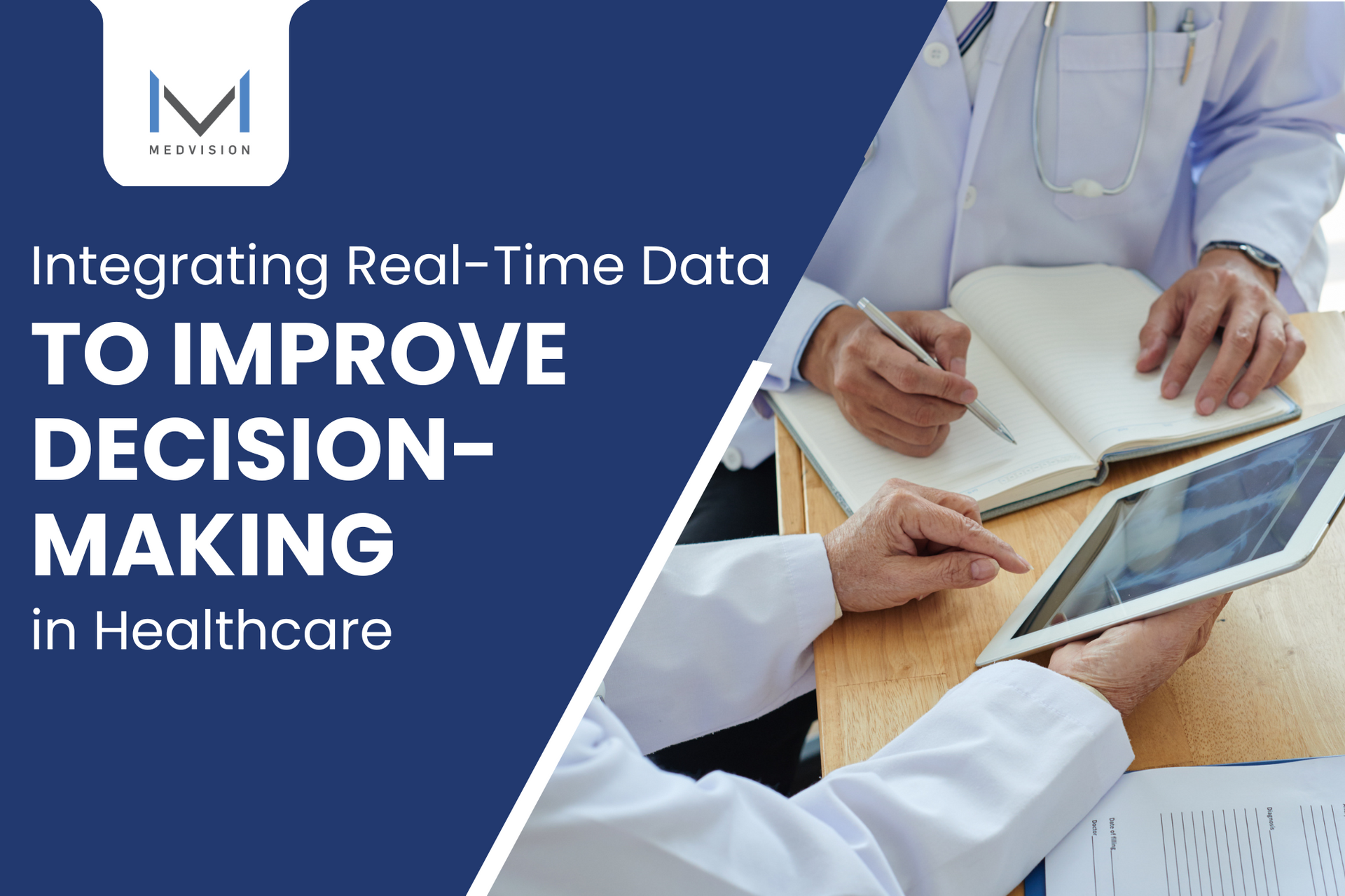 Healthcare professionals using real-time data software to improve patient safety and clinical decisions.