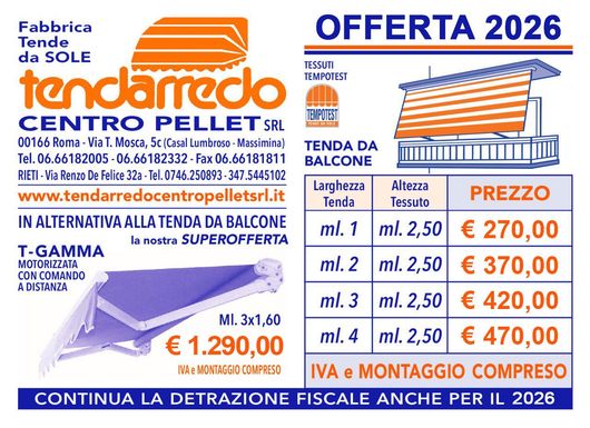 Offerta tende da sole Roma Offerta tende da sole Roma