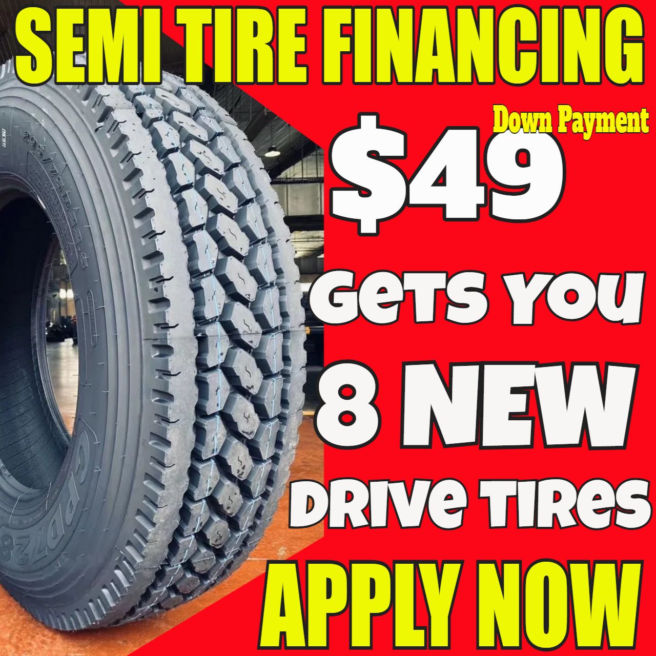 COMMERCIAL SEMI TRUCK TIRES RICHMOND, VA - EASY FINANCING