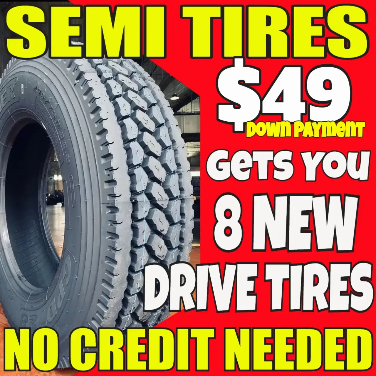 Columbia, MO - COMMERCIAL TIRES. 18-WHEELER HEAVY-DUTY BIG-RIG SEMI TRUCKING TIRES, ST LOUIS, MO - CHEAP SEMI SEMI-TRACTOR-TRAILER AUTO VEHICLE TIRES NO CREDIT TIRE FINANCING