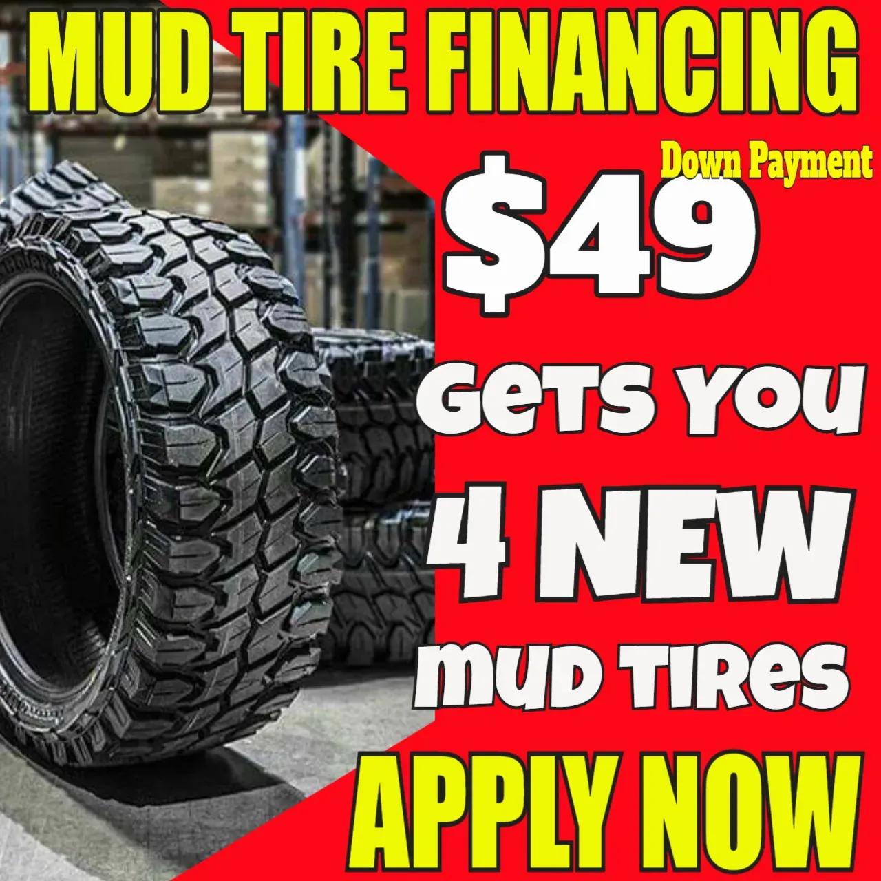 Off-Road Mud Terrain Tires in Springdale, AR. 4X4 tires, Mud-Terrain, MT tire deals at Springdale, AR. Cheap All-Terrain Truck & Jeep tire auto vehicle prices in Springdale, AR