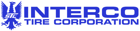 the winterco tire corporation logo is blue and white